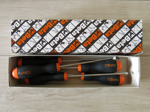 【未使用】Beta・ベータ「1201」5本入パック マイナスドライバー 1x5.5x150拍卖