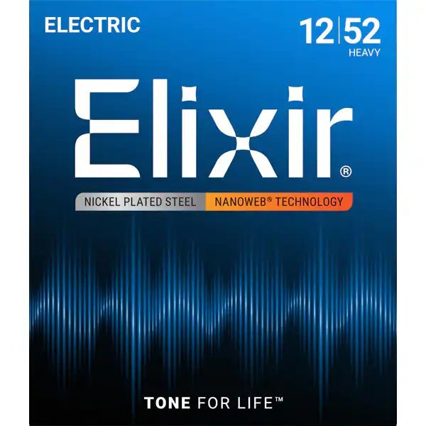 【エレキギター弦】Elixir エレキ ギター弦 12152 NANOWEB HEAVY 12-52 正規品 コーティング弦 ハイクオリティサウンド 長持ち拍卖