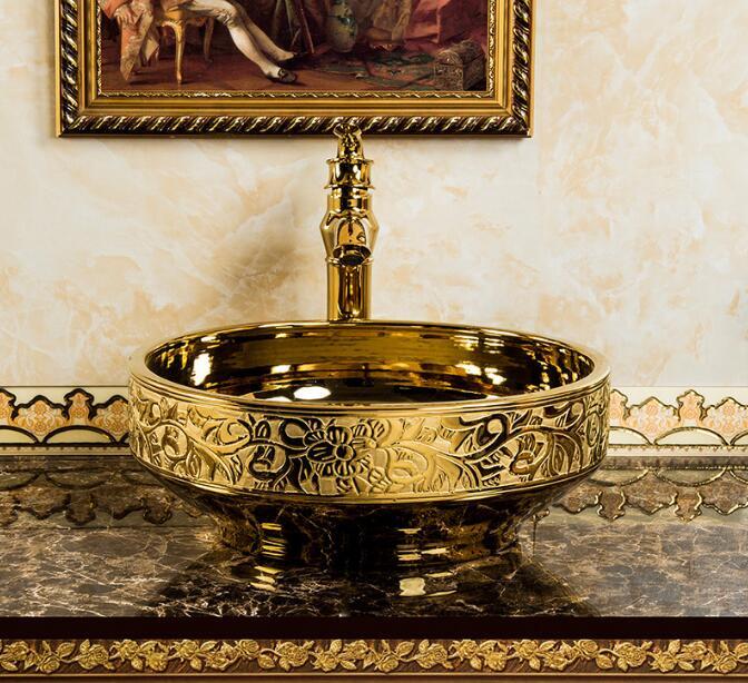 新作上質推薦高級洗面台 洗面ボウル 北欧 アンティーク 陶器 洗面ボール 手水鉢 手洗器 手洗い鉢 洗面器拍卖