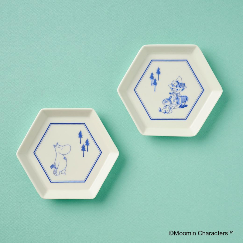 ESSE エッセ 【付録のみ】 ムーミン 磁器の六角皿 豪華2枚セット拍卖