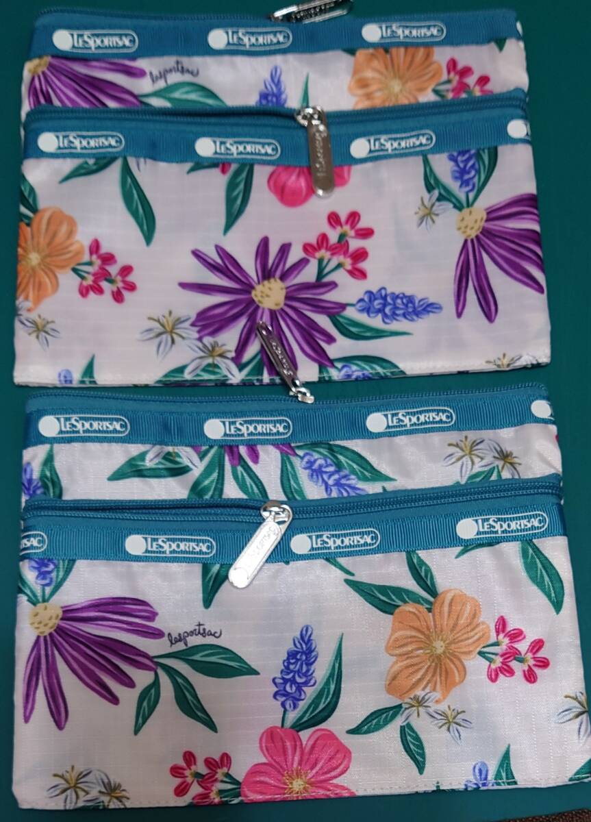 2点セット☆ eclat 【付録のみ】 LeSportsac × 集英社 大人の花柄ポーチ拍卖