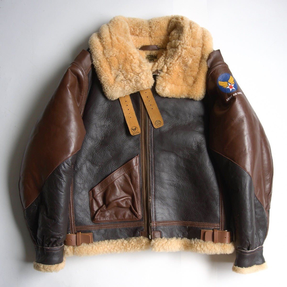 【美品/大戦モデル】EASTMAN LEATHER CLOTHING【B-3 ムートン フライトジャケット】40 レザー イーストマン 25090936拍卖
