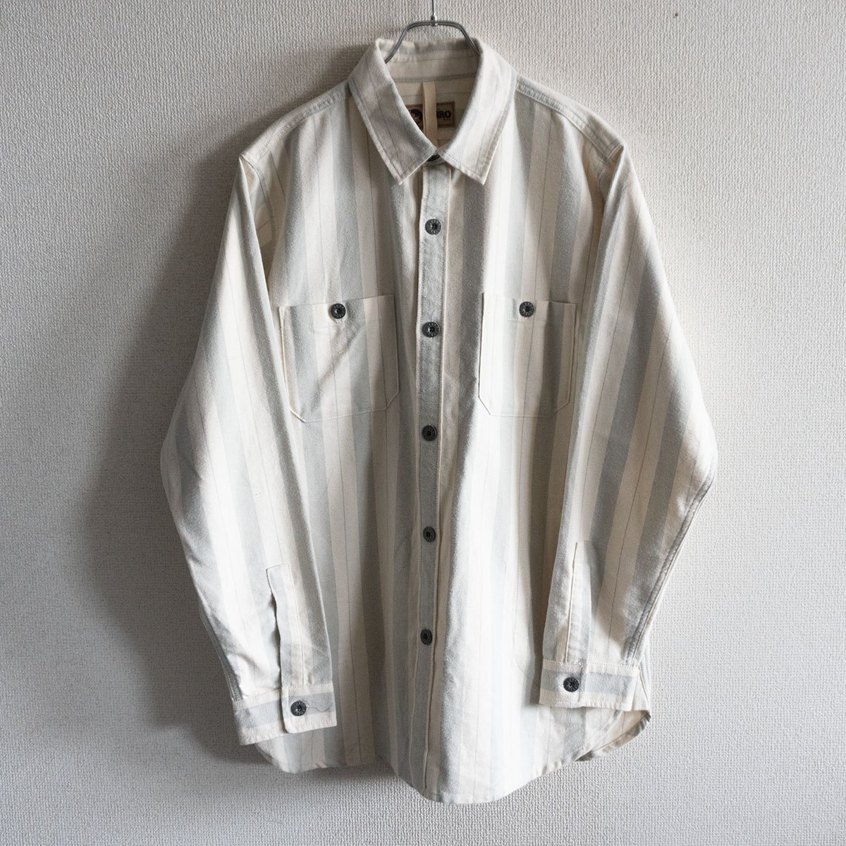 【美品/サイズ50】NIGEL CABOURN LYBRO【ARCTIC SHIRT COTTON STRIP 】 ナイジェルケーボン シャツ s2510012拍卖