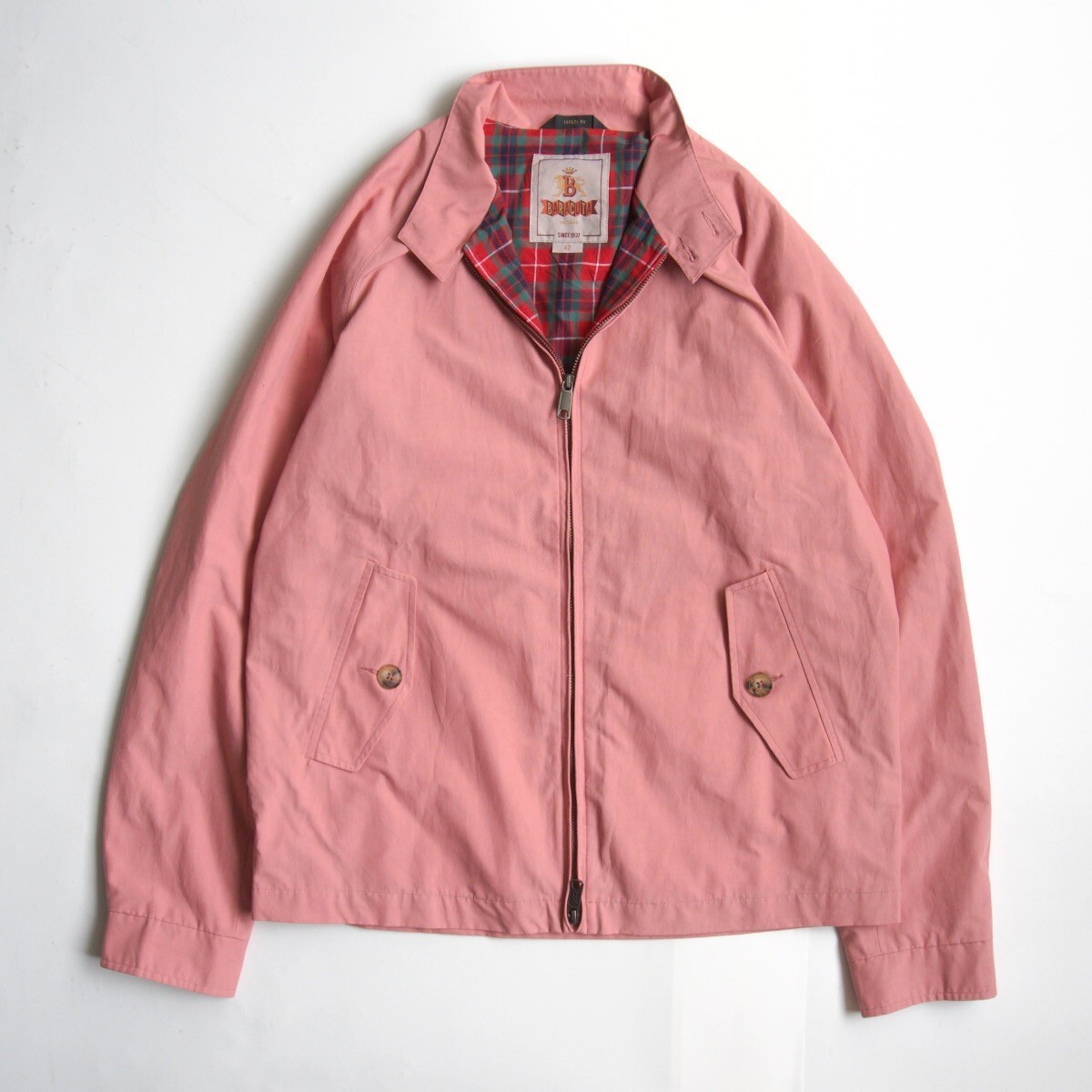 【美品】 BARACUTA 【G4 スウィングトップ ドライビングコート】42 ピンクベージュ イングランド製 バラクータ 25100087拍卖