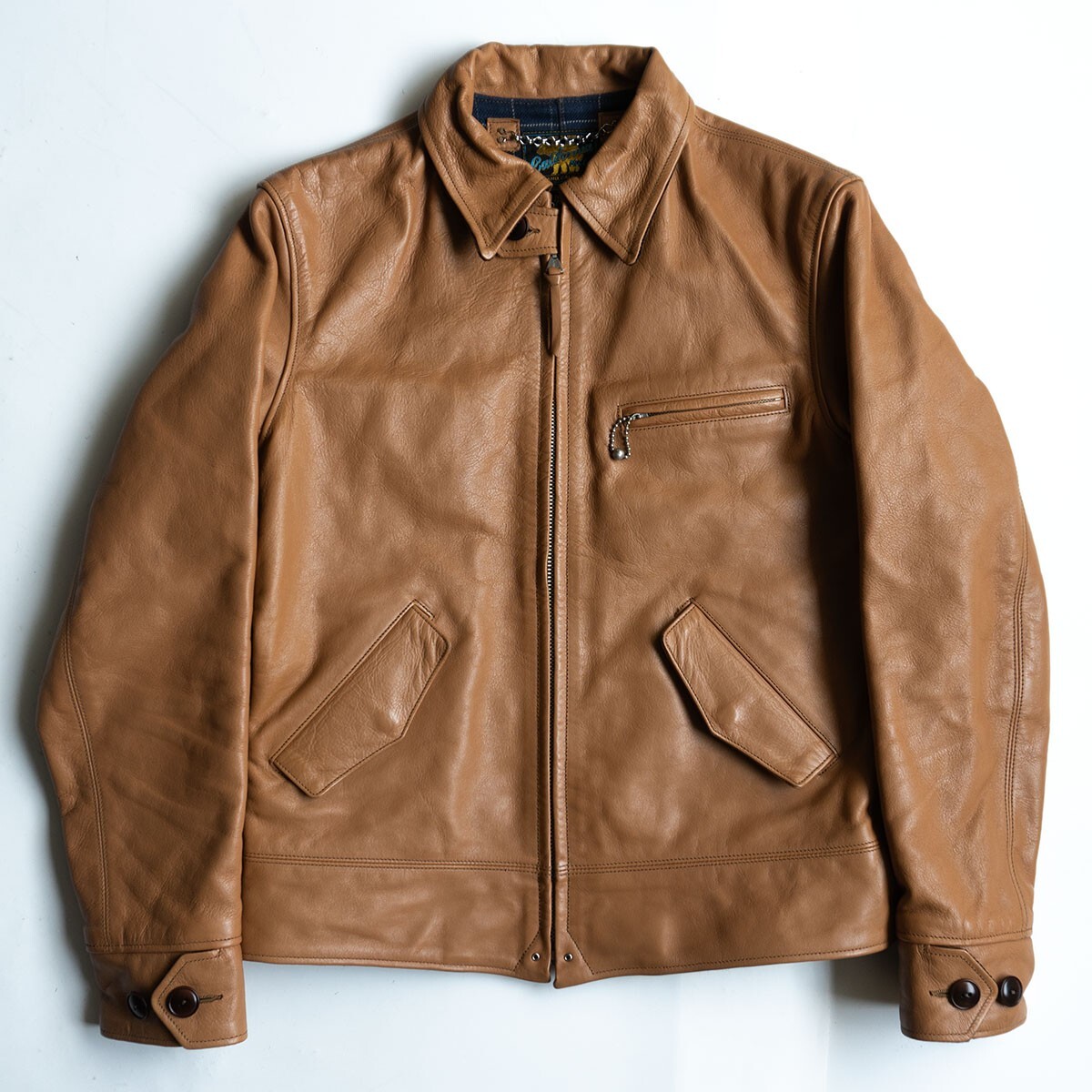 【美品】RAINBOW COUNTRY 【Horsehide Sports Jacket 】38 ホースハイド レザー ジャケット レインボーカントリー 25100160拍卖