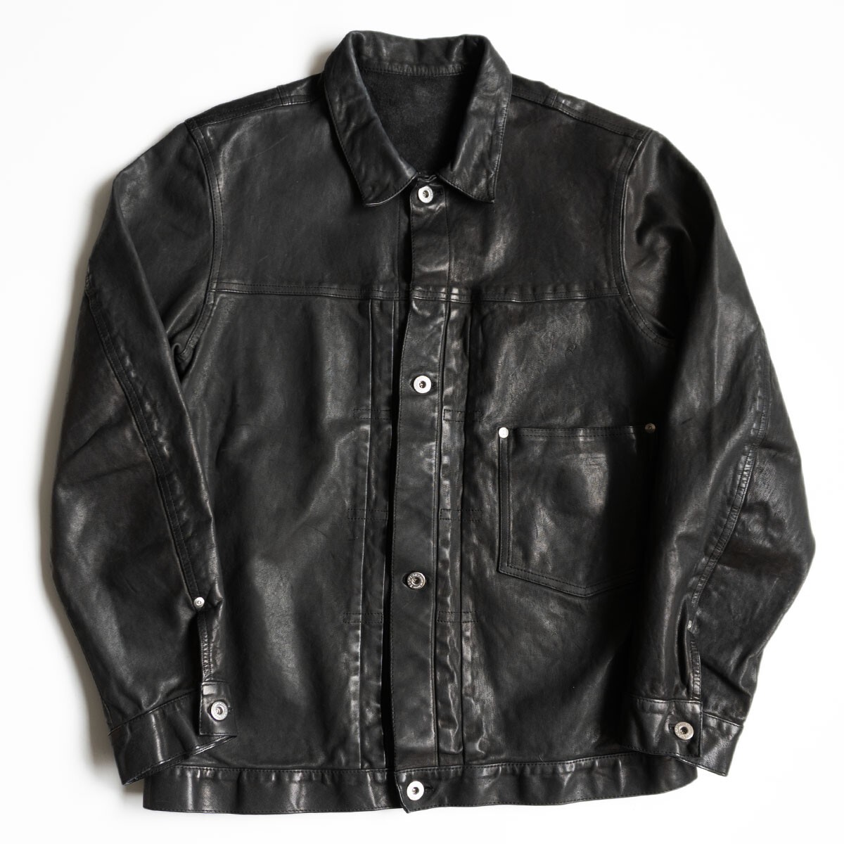 【ジャパンホース】ISAMU KATAYAMA BACKLASH【TRUCKER BLOUSON】M イサムカタヤマ バックラッシュ レザー ジャケット 馬革 25100412拍卖