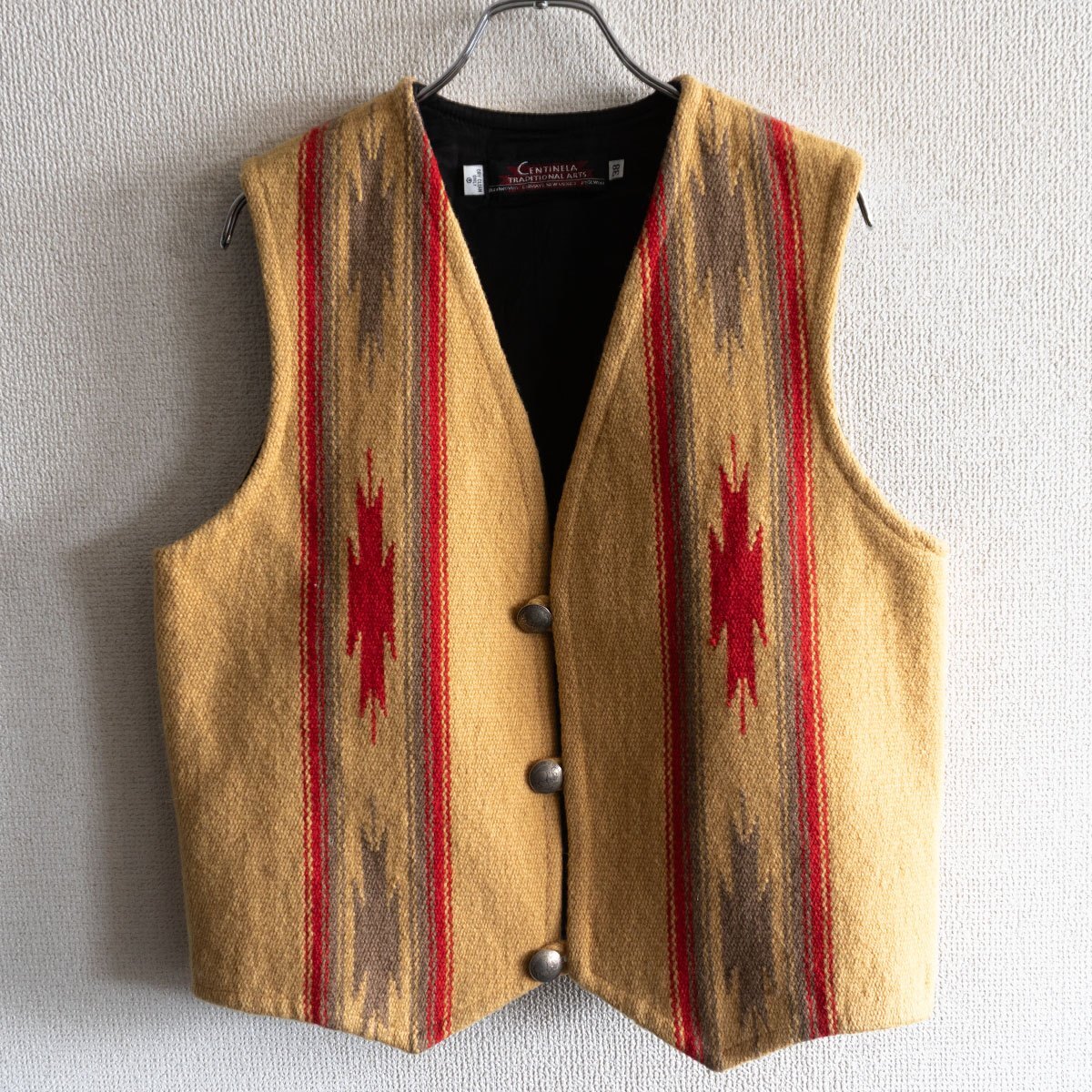 【美品】 CENTINELA TRADITIONAL ARTS 【 チマヨベスト 】38 イエロー系 センチネラ 25100358拍卖