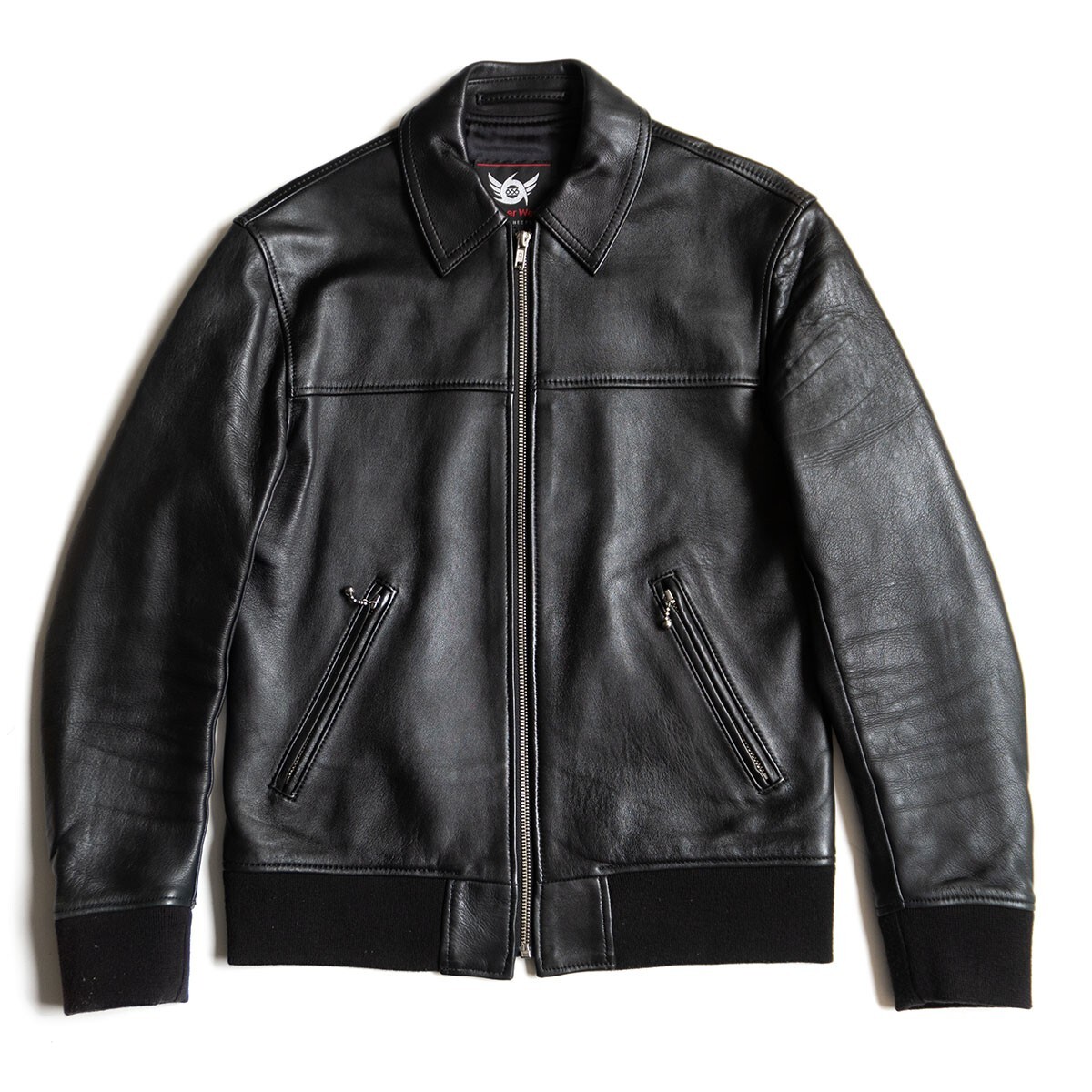 【美品】666 triple six【シープスキン レザーブルゾン】M ブラック トリプルシックス 25100335拍卖