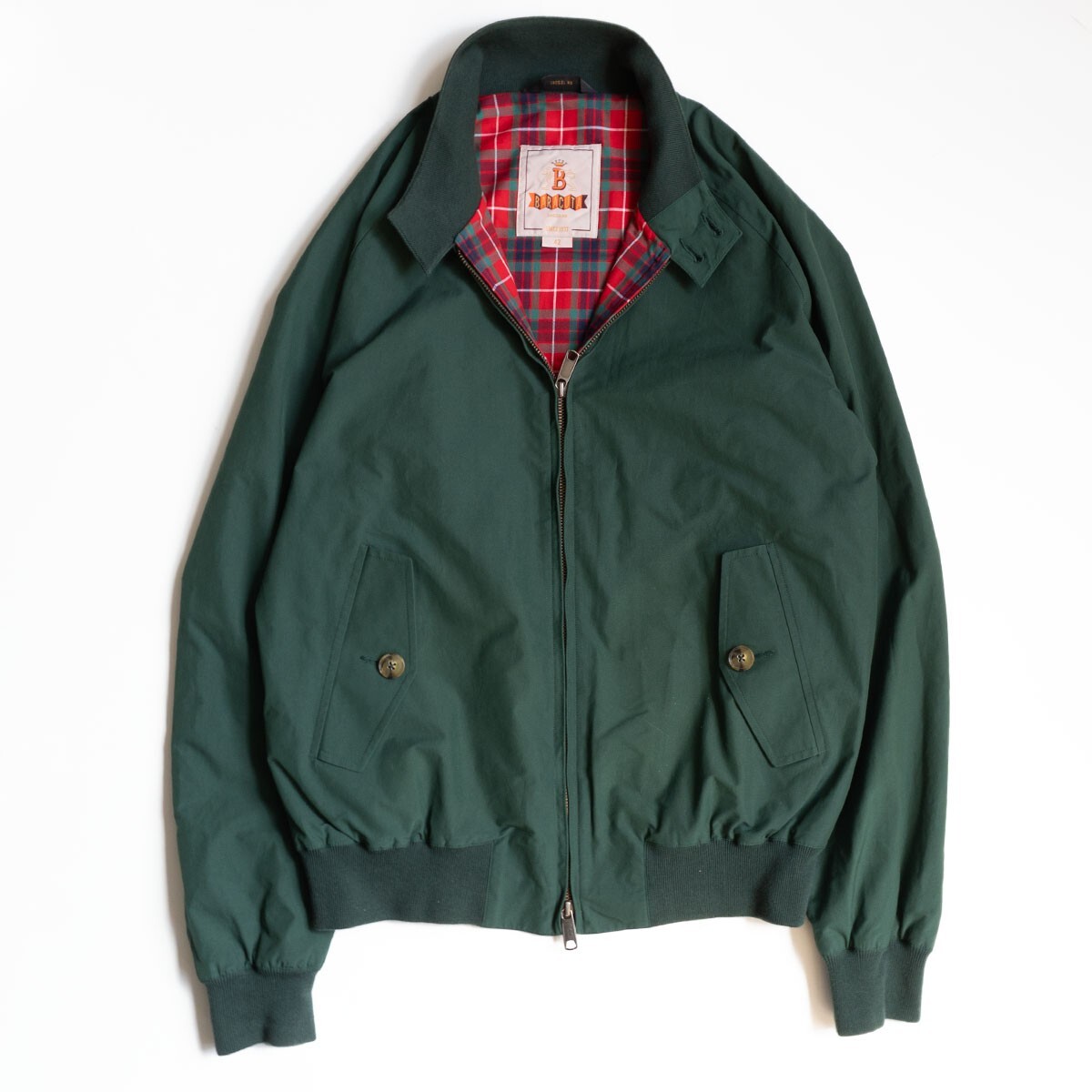 【ビッグサイズ42】 BARACUTA 【G9 スウィングトップ ハリントンジャケット】バラクータ グリーン イングランド製 25100373拍卖