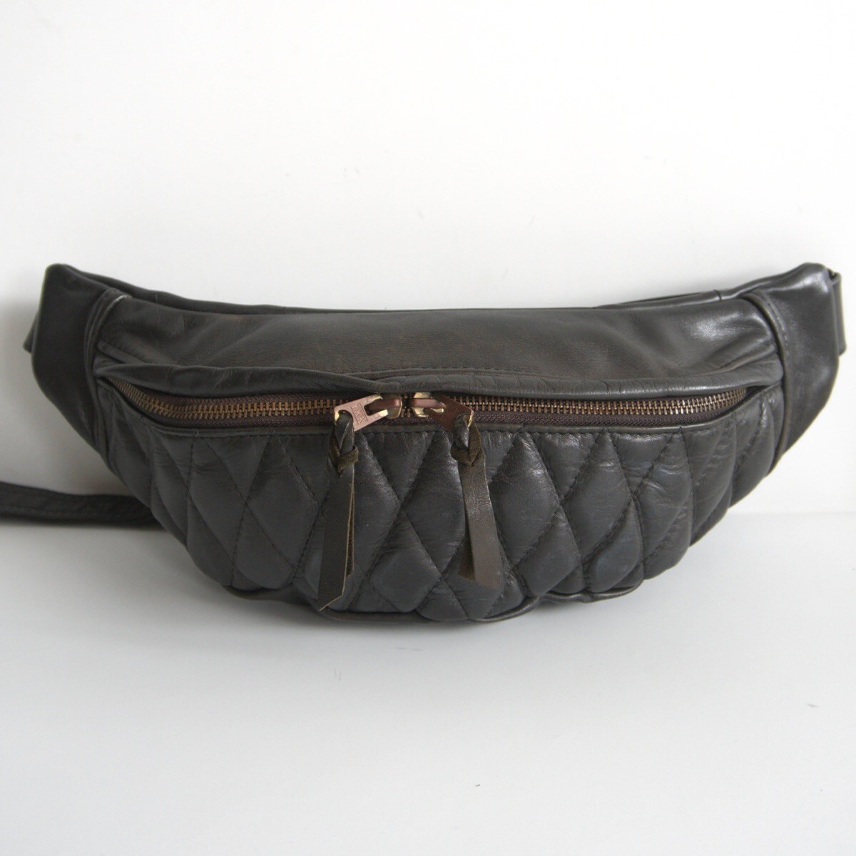 【雰囲気抜群】KADOYA HEAD FACTORY【レザー ウエストバッグ】ブラック ボディバッグ カドヤ 25100352拍卖