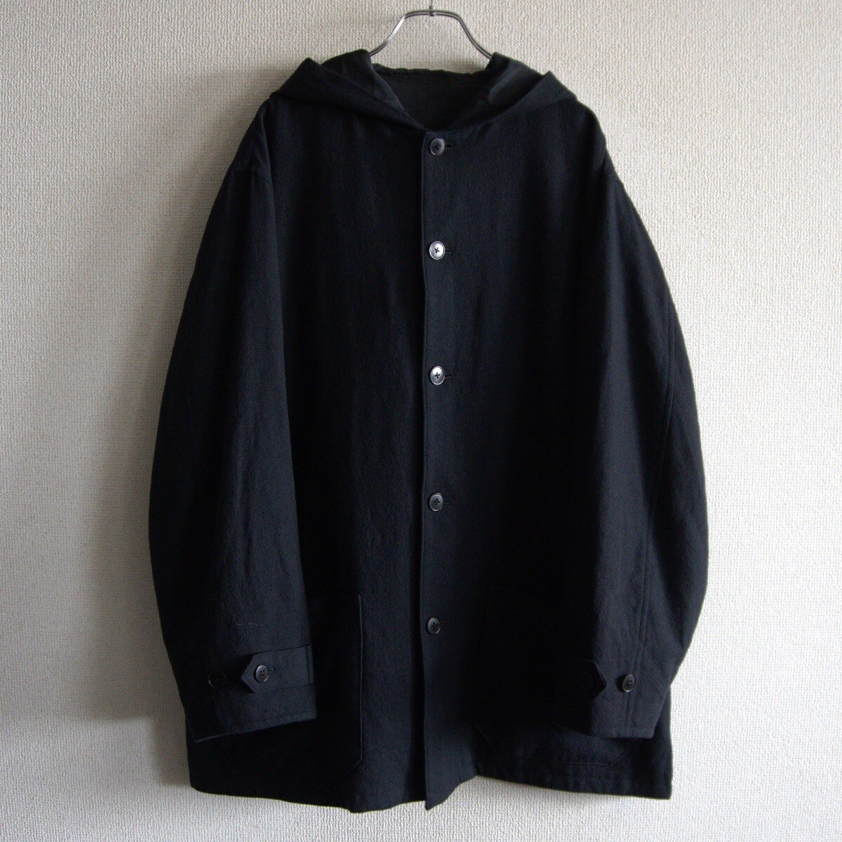 【90s/アーカイブ】Y's for men【フード付き ウール ジャケット】M ブラック YOHJI YAMAMOTO ヨウジヤマモト ワイズフォーメン 25100391拍卖