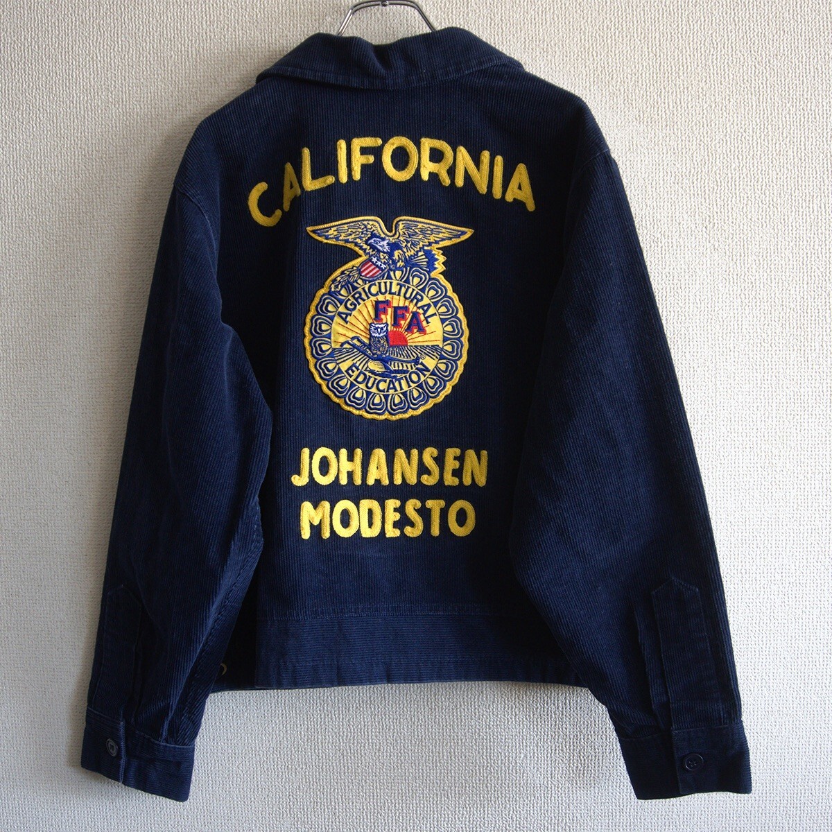 【美品】 FFA ファーマーズ ジャケット【ワーク ジャケット】 42 CALIFORNIA コーデュロイ 刺繍 古着 25100637拍卖