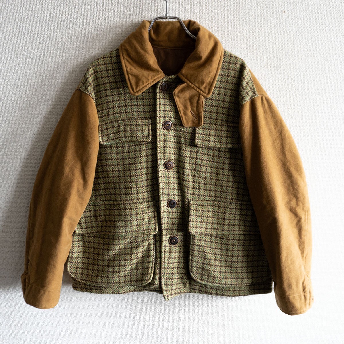 【極美品】45R【コットンツイードの908コンビハンティングジャケット】45rpm 25100682拍卖