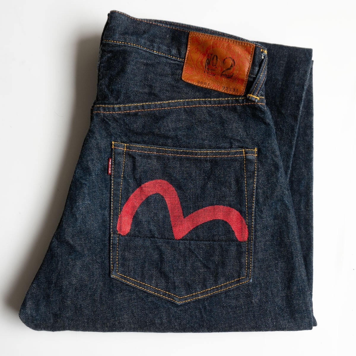 【美品/濃紺】EVISU 【LOT.2001 デニムパンツ】32×35 エビス ジーンズ カモメ 25100649拍卖