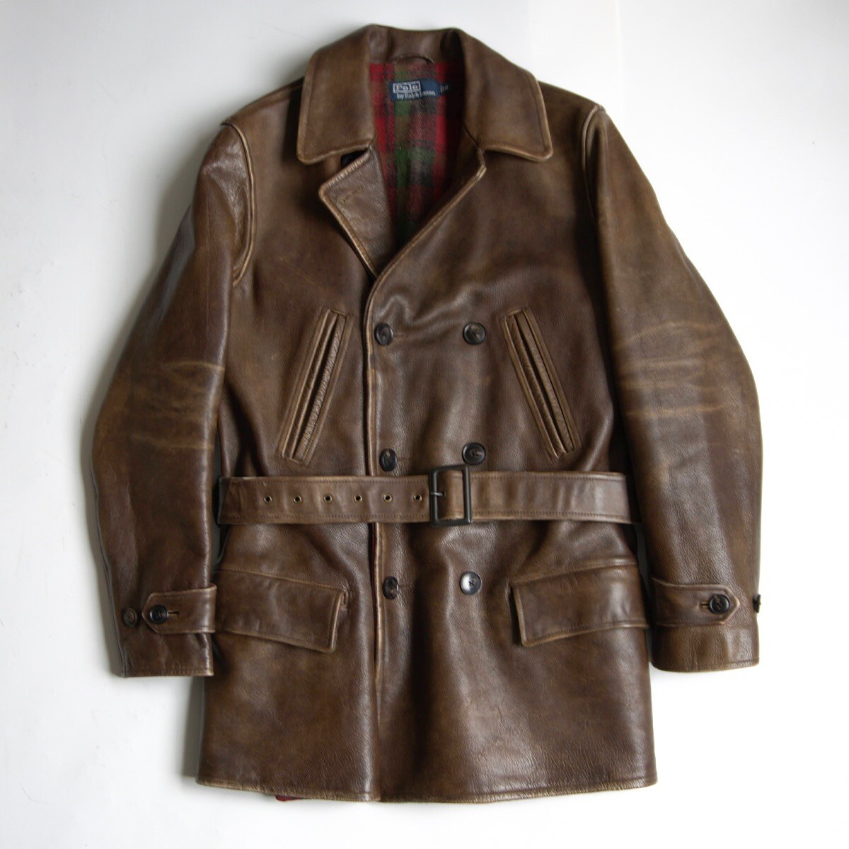 【最高級品】POLO RALPH LAUREN 【レザー ダブルブレスト カーコート】S CAR COAT ポロラルフローレン s2510090拍卖