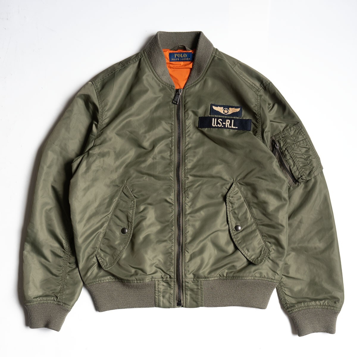 【定番】POLO RALPH LAUREN 【MA-1 フライトジャケット】M ミリタリー ラルフローレン 25101087拍卖