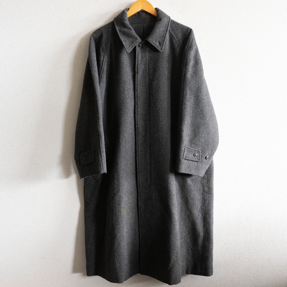 【80S/筆タグ】ISSEY MIYAKE MEN 【ウール バルマカーン コート】 M グレー 80年代 イッセイミヤケメン 25101089拍卖