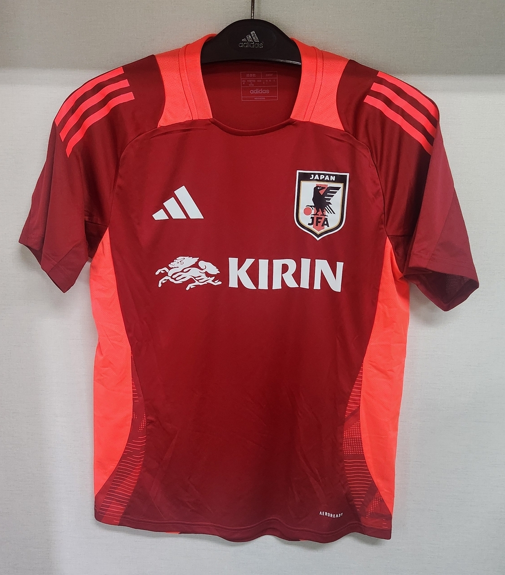 23-24 日本代表 JFA トレーニングウェア 半袖 正規アディダス adidas JASPO M or XL or 2XL拍卖