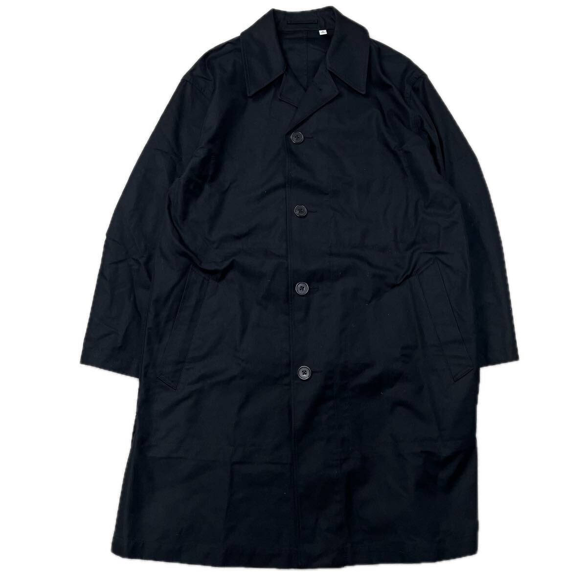 UNIQLO ユニクロ ステンカラーコート ブラック Mサイズ相当 ユニセックス メンズ カジュアル アウター 311-442167拍卖