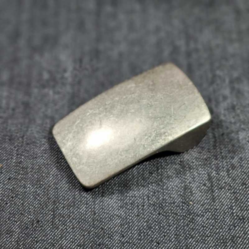 真鍮製 ベルト幅40mm用 超重厚プレートバックル (シルバー ブラス) 馬具職人工房拍卖