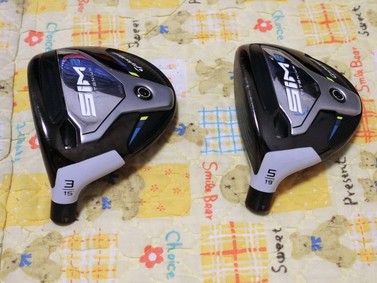 SIM2 titanium 3w 15° 5w 19° ヘッドのみ 2個セット フェアウェイウッド シム2 チタニウム テーラーメイド  Taylormade拍卖