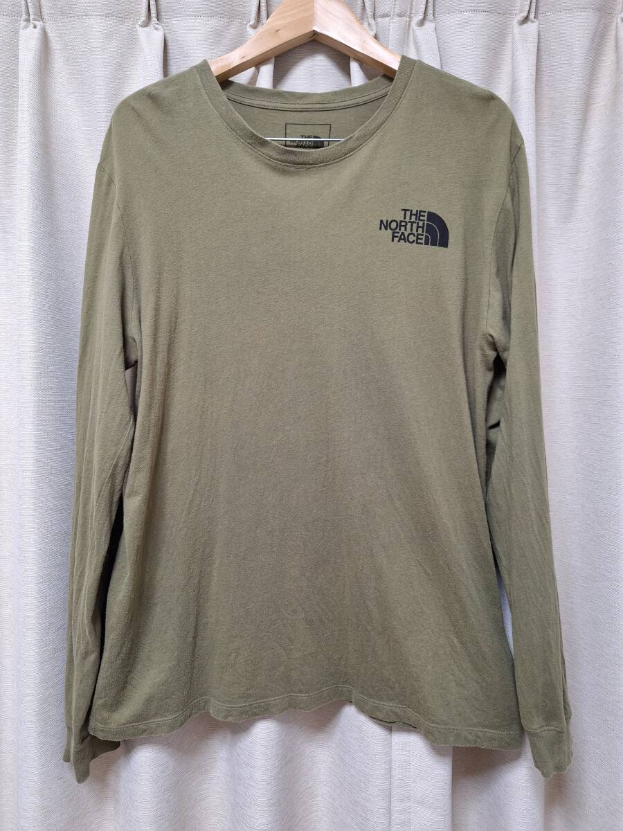 ☆THE NORTH FACE ノースフェイス 長袖Tシャツ オリーブ サイズL☆拍卖