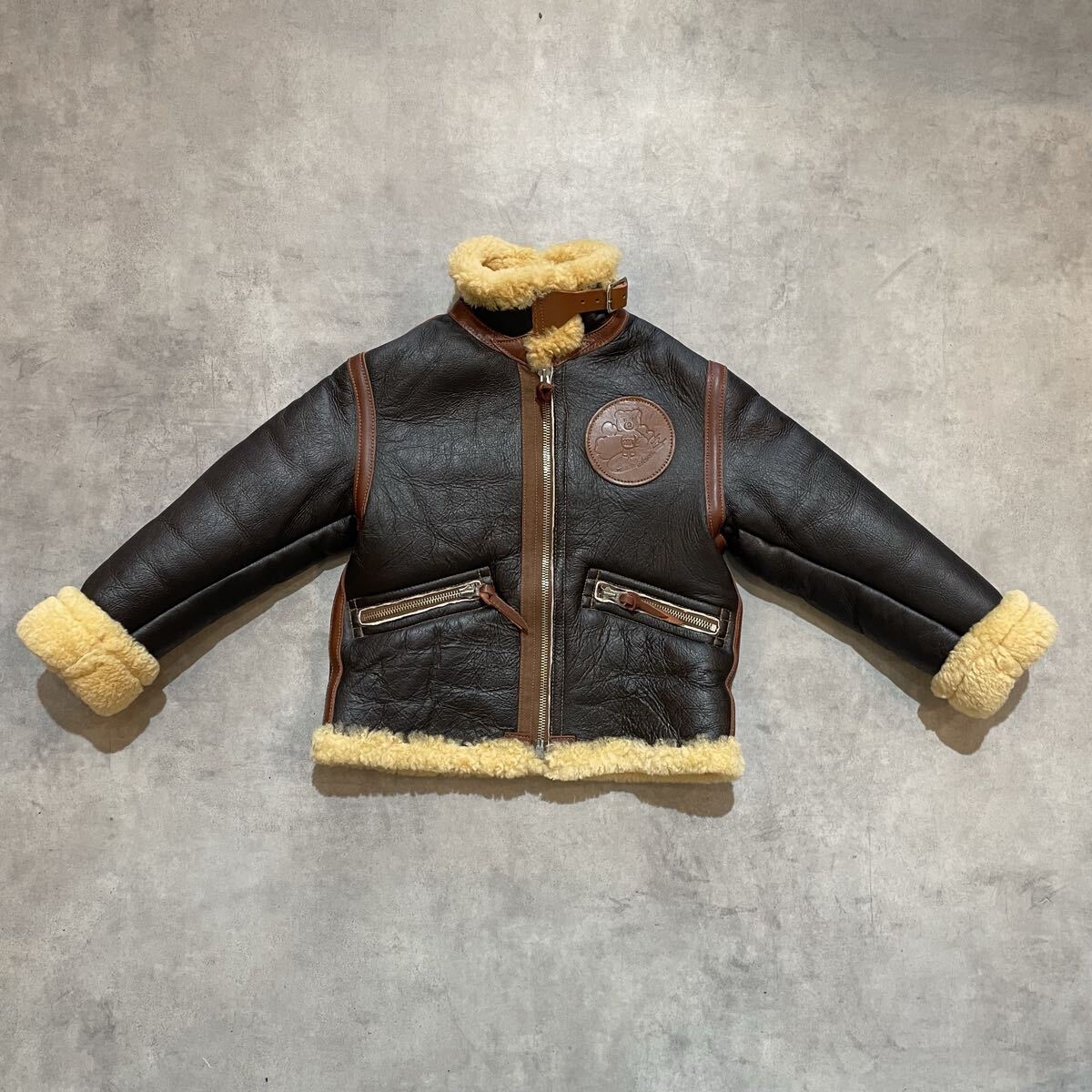 MIKI HOUSE × BUZZ RICKSON'S ミキハウス バズリクソンズ D-1 ムートンジャケット SIZE110拍卖