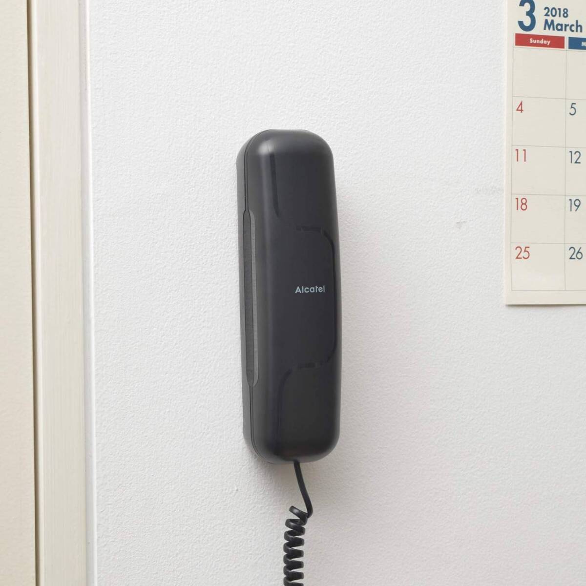 電源不要の固定電話機でコンパクトなデザインと壁掛け対応拍卖