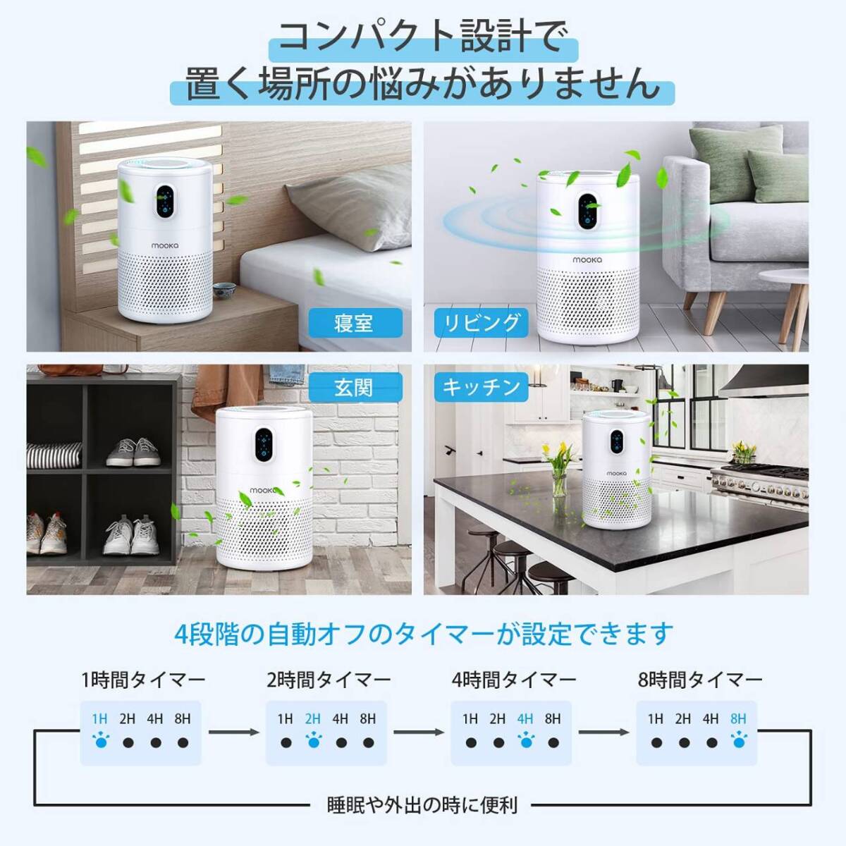 軽量空気清浄機 アレルギー対策 省エネ LED搭載拍卖