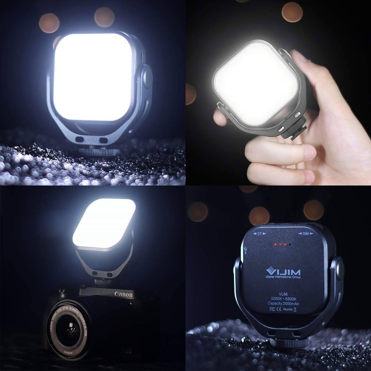 360°回転可能なLEDミニビデオライト USB-C 2000mAh搭載拍卖