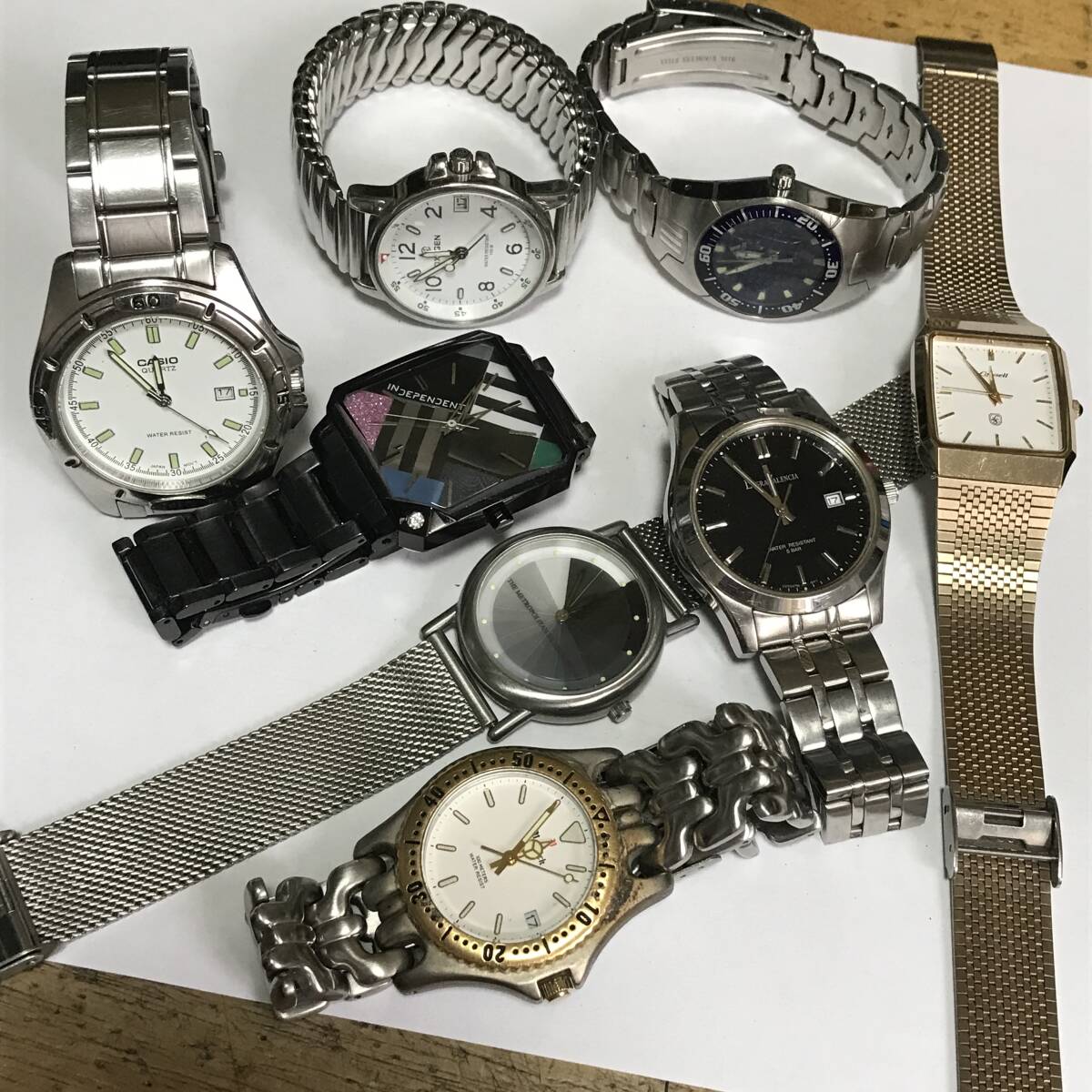 稼働品 (全部) 腕時計 8本 CASIO adidas INDEPENDENT OXYGEN LEGRA.VALENCIA ~ ブランド腕時計 大量 まとめ 同梱可 拍卖