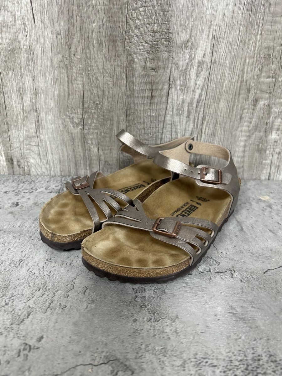 BIRKENSTOCK ビルケンシュトック サンダル size23/ブラウンゴールド ■◆ レディース拍卖