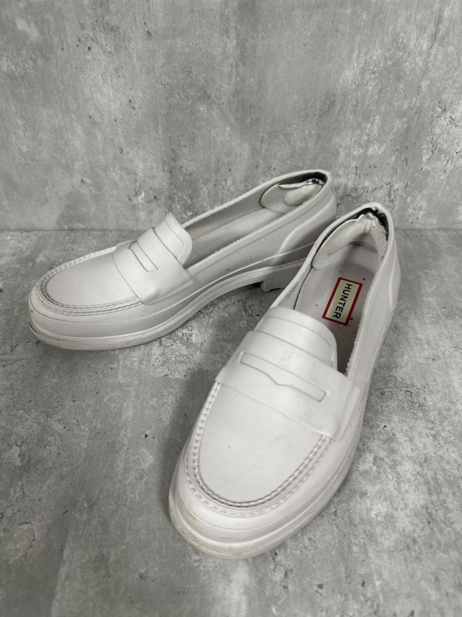 HUNTER ハンター オリジナルペニーローファー ローファー シューズ size23/グレー ■■ レディース拍卖