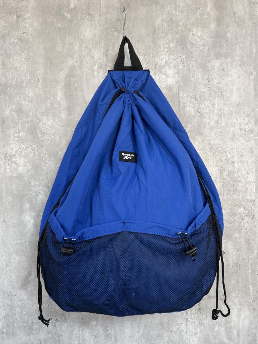 Reebok リーボック CIAOPANIC TYPYコラボ 別注 ナイロン ドロストリュック リュック デイパック バッグ sizeF/青 ■■ メンズ拍卖