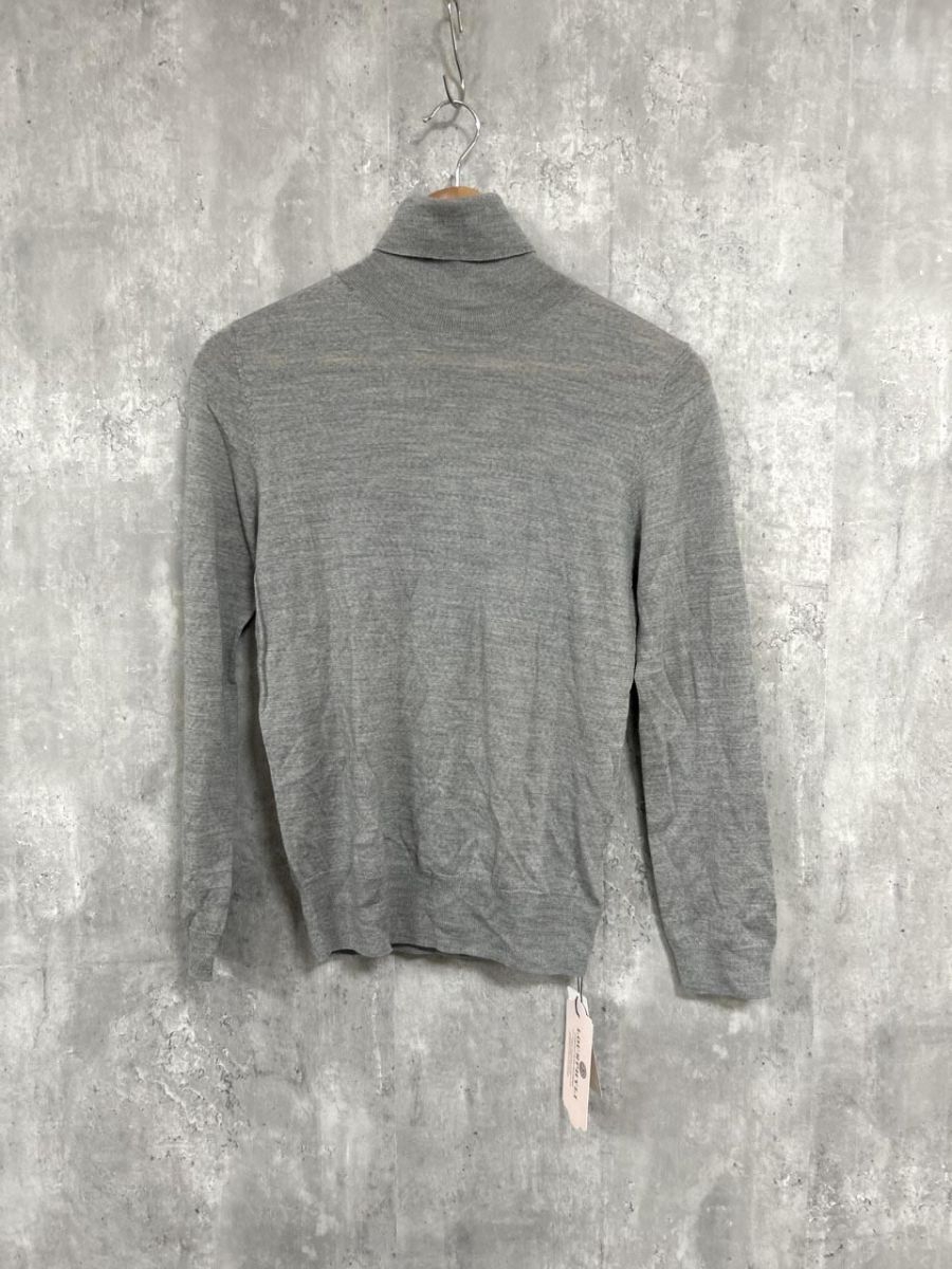 ネコポスOK 美品 Lourphyli タグ付 ウール100% 薄手 ロアフィリー タートルネック ニット セーター sizeF/グレー ◆■ レディース拍卖