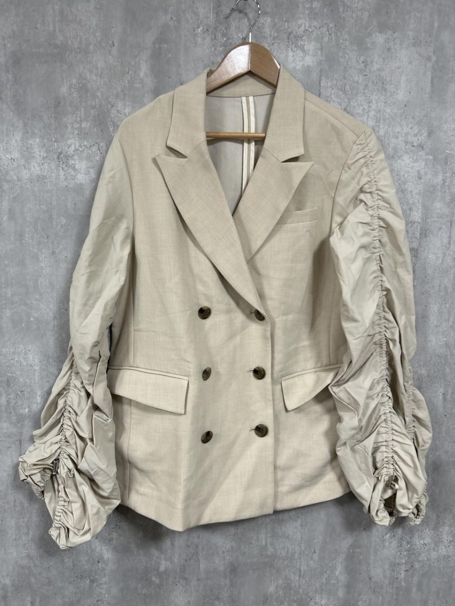 ANGELINA ドロスト ドッキング ジャケット size38/ベージュ ■◇ レディース拍卖