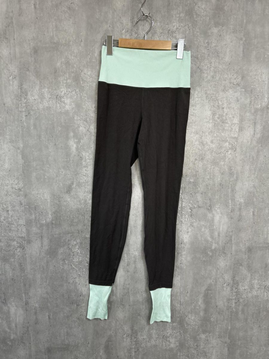 ネコポスOK NIKE ナイキ 配色 スパッツ パンツ sizeL/グレー×グリーン ■■ レディース拍卖