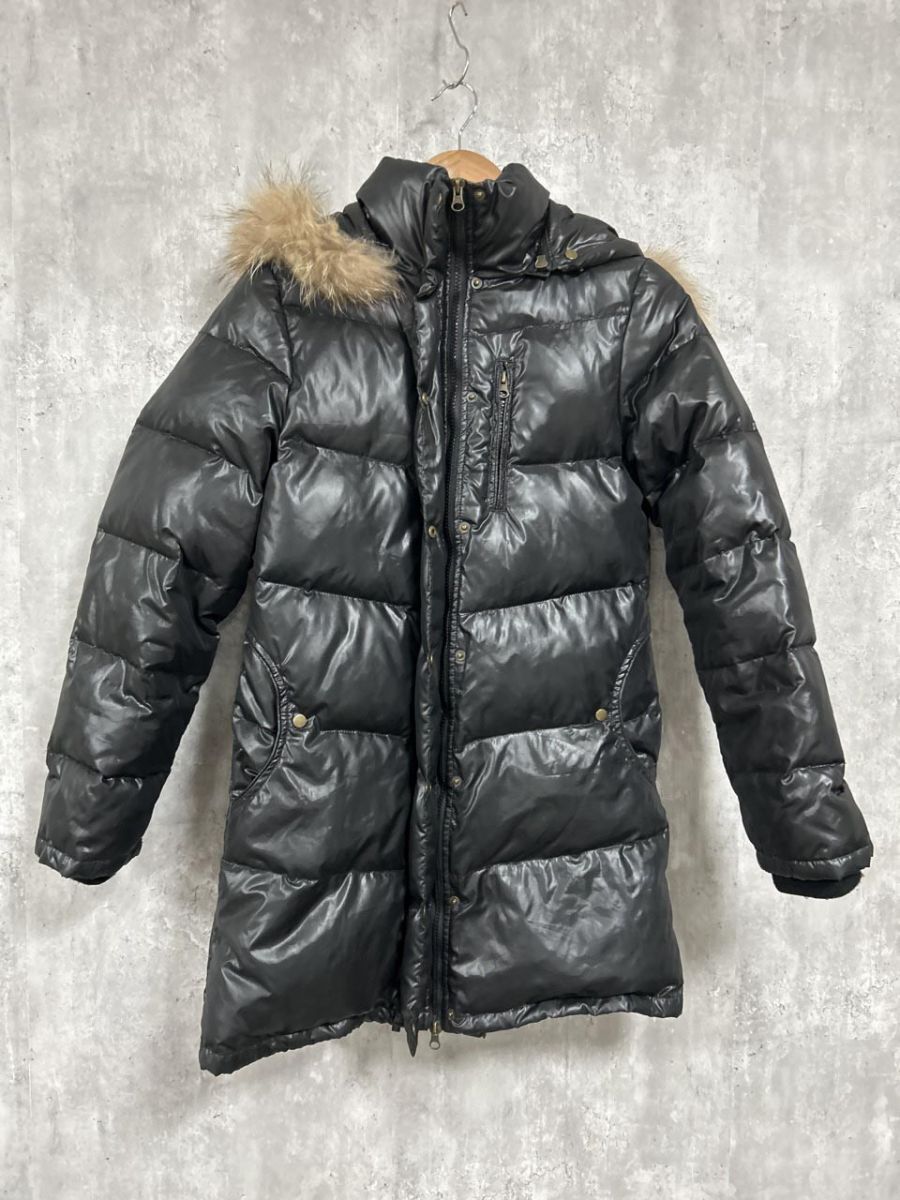 ENi MEENi California ロング ダウン ジャケット 黒 ◆■ レディース拍卖