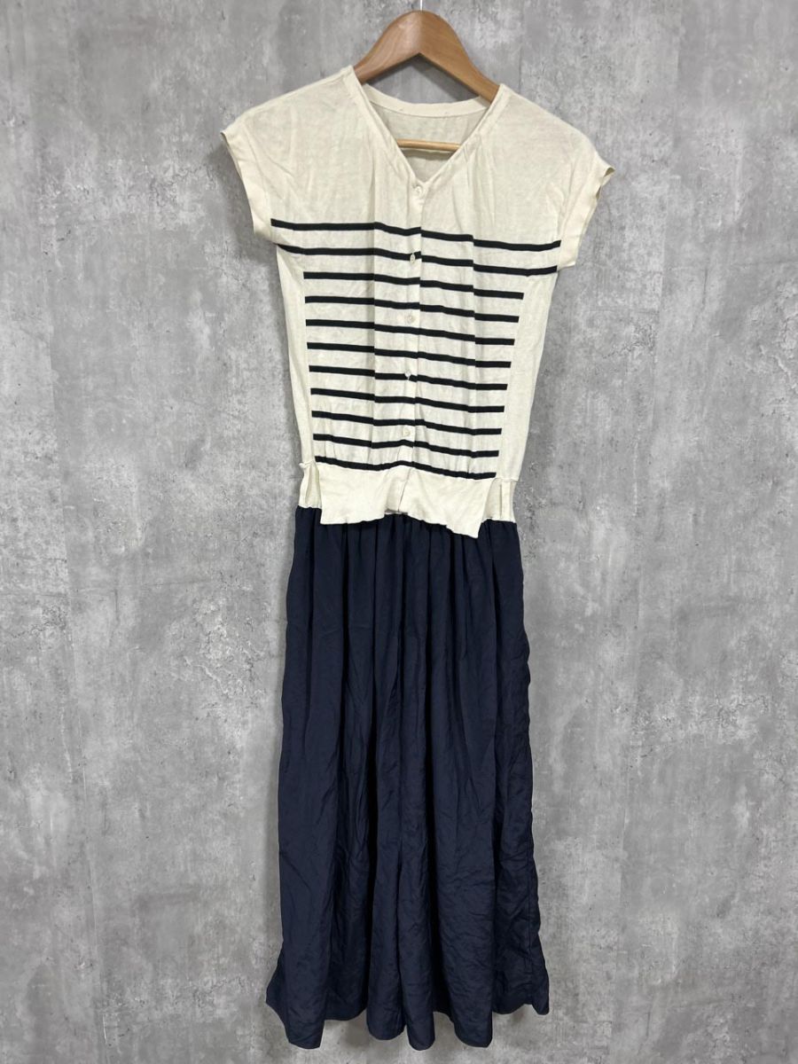 BEARDSLEY ドッキング オールインワン sizeF/白x紺 ■◆ レディース拍卖