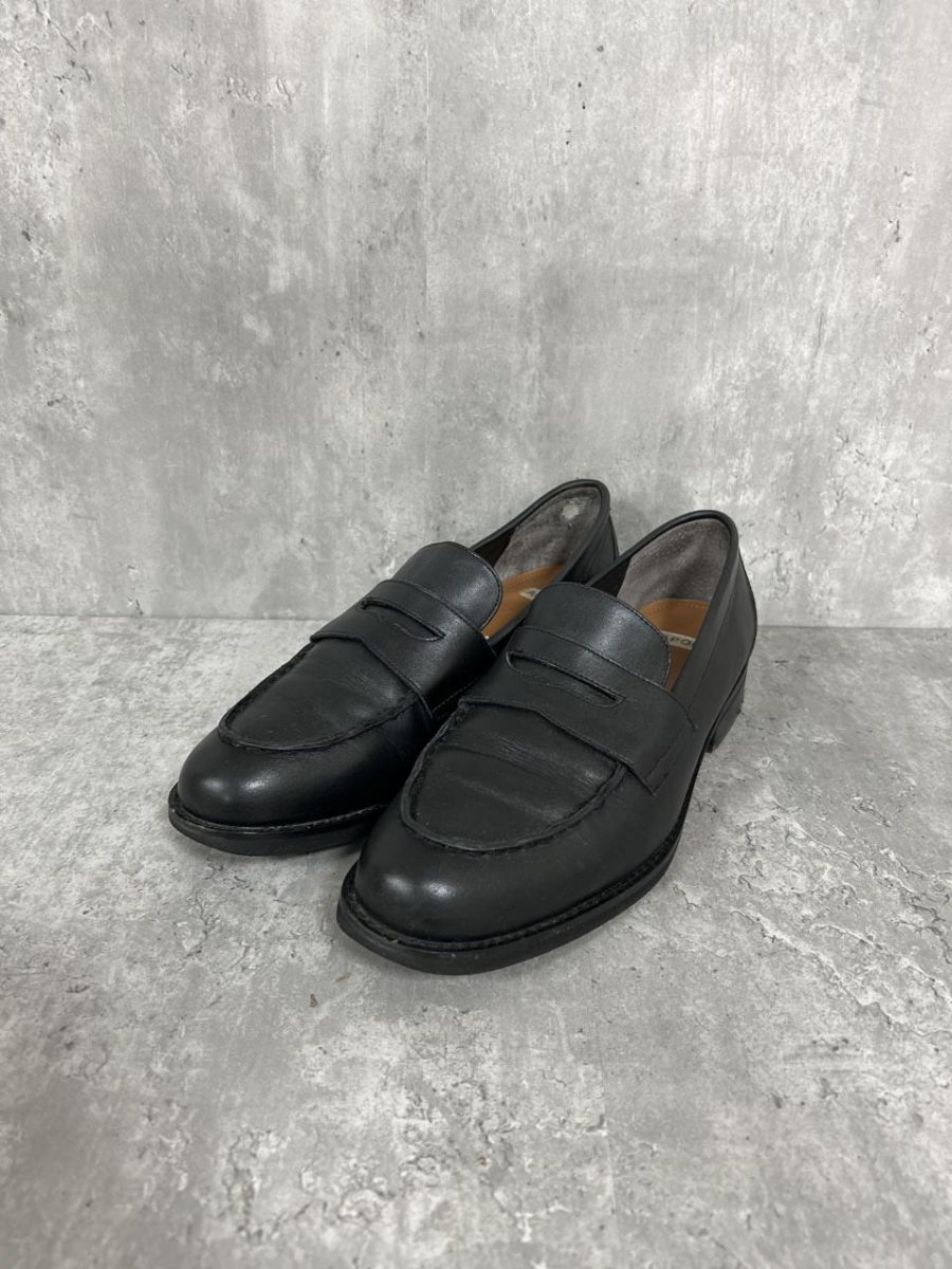 APOM レザー シンプル ローファー シューズ size40/黒 ■■ レディース拍卖
