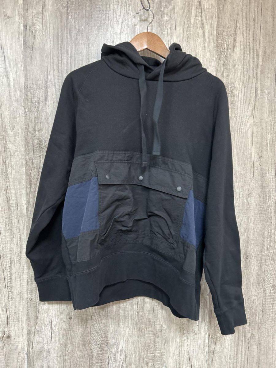 EN ROUTE アンルート ユナイテッドアローズ 日本製 フロントデザイン プルオーバー パーカー size2/黒 ◇■ メンズ拍卖