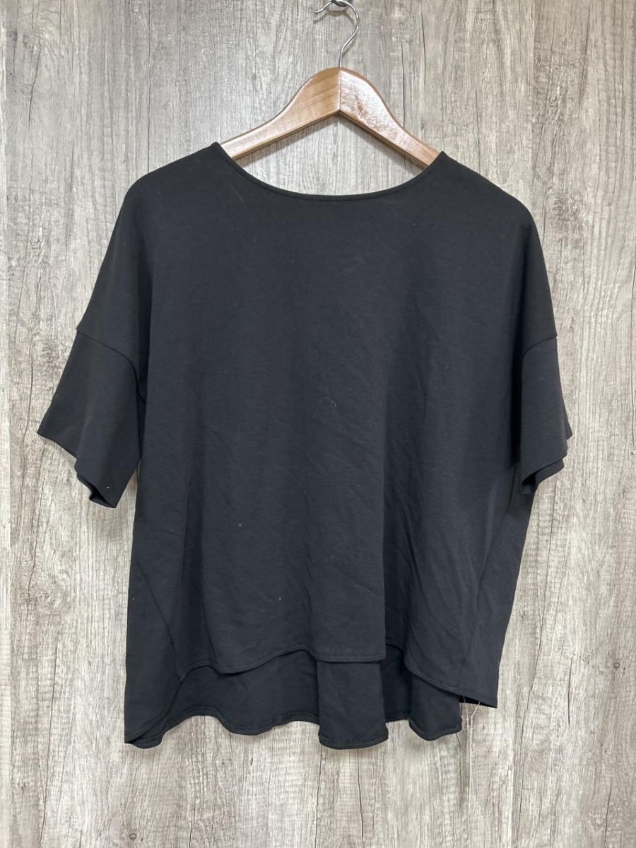 ネコポスOK 美品 JOURNAL STANDARD ジャーナルスタンダード 綿100% ワイド幅 プルオーバー カットソー sizeF/黒 ■◆ レディース拍卖