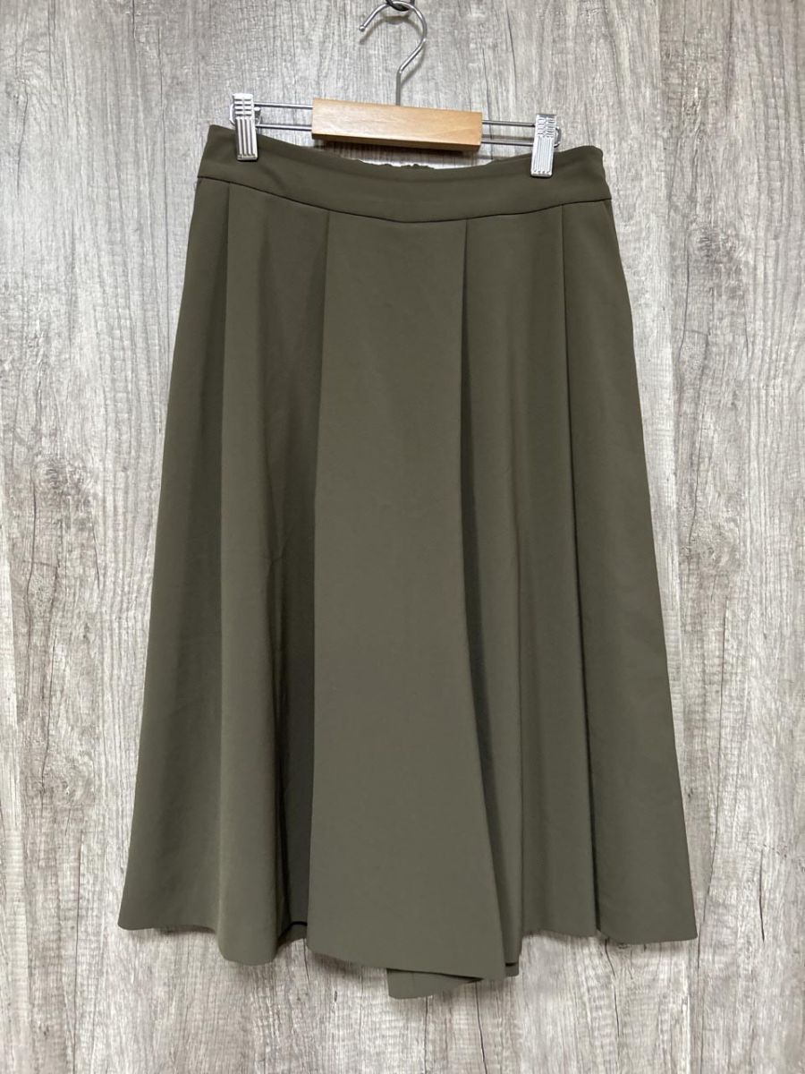 ネコポスOK URBAN RESEARCH ROSSO アーバンリサーチロッソ ひざ丈 シンプル ワイド パンツsize38/カーキ ■■ レディース拍卖