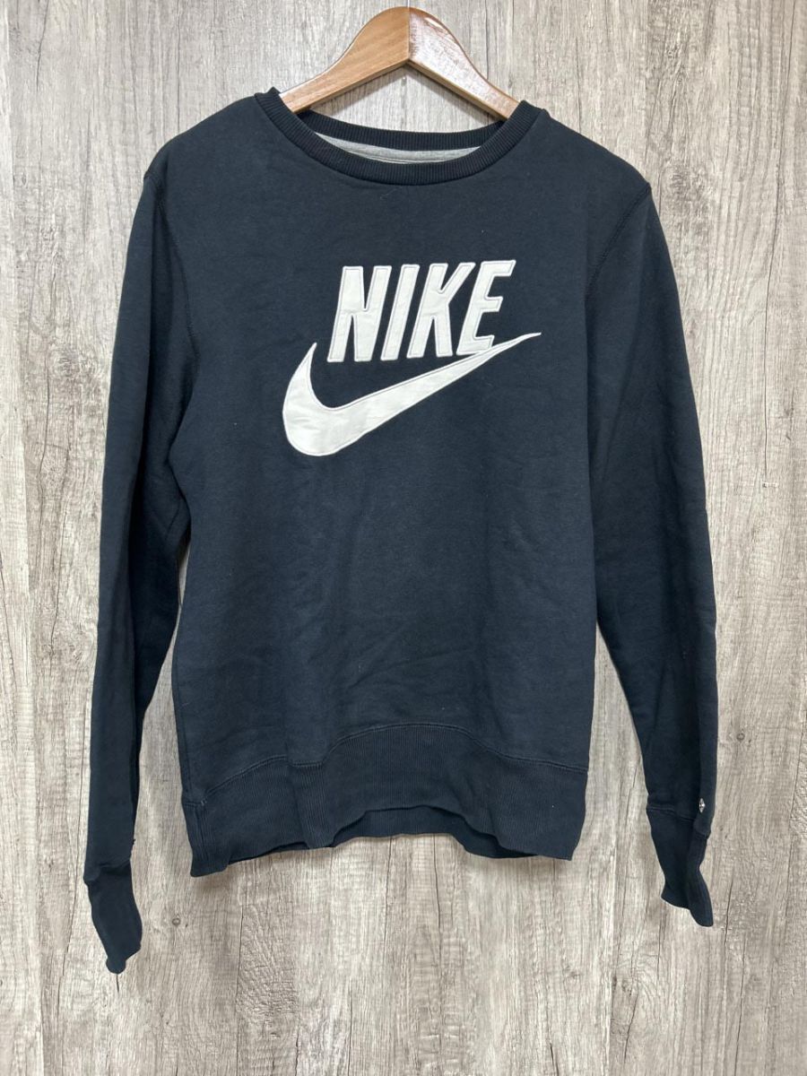 NIKE ナイキ ロゴ刺 スウェット sizeM/黒 ◆■ メンズ拍卖