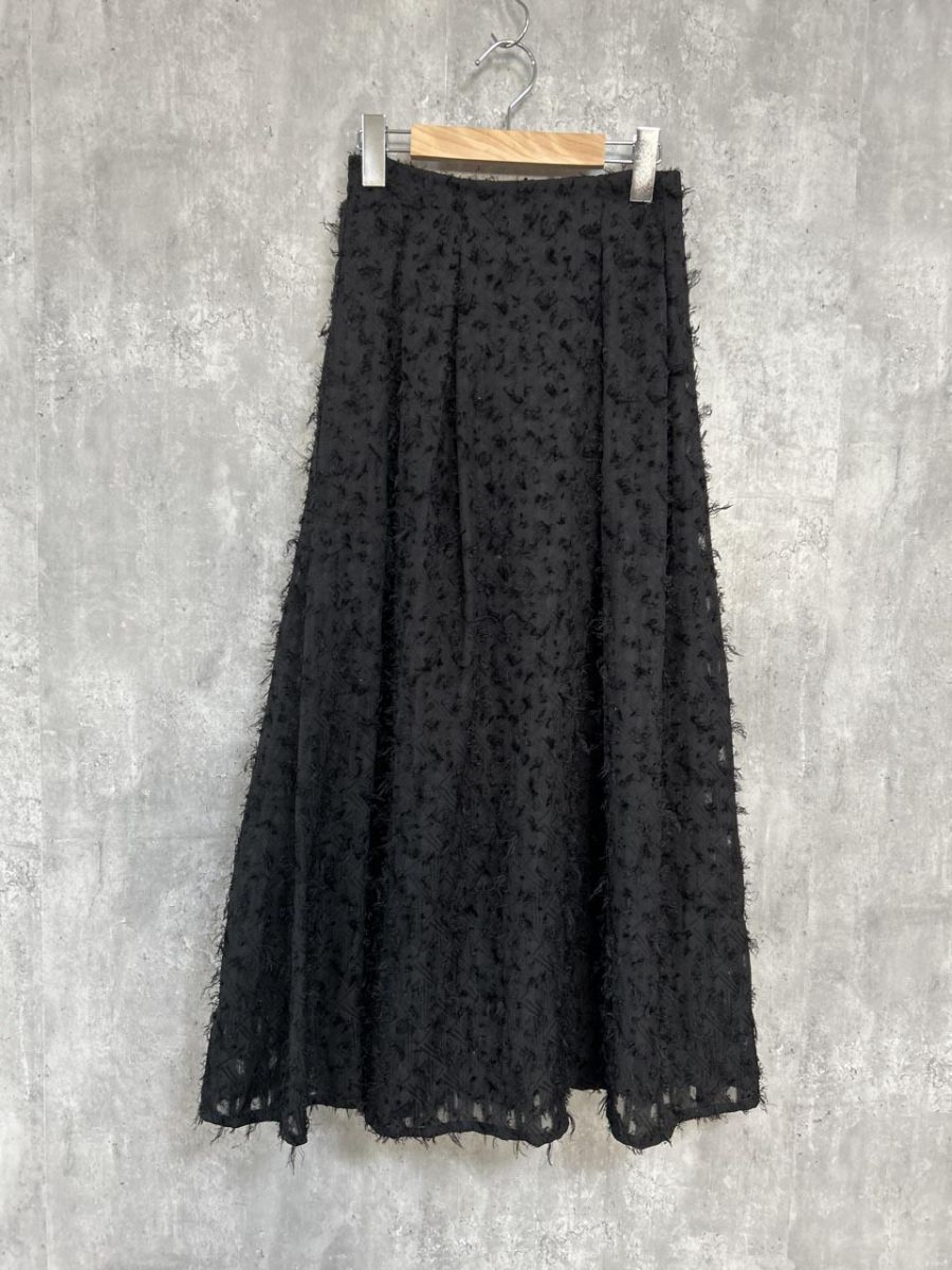 COLONY 2139 コロニー トゥーワンスリーナイン カットフリンジ ロング スカート sizeF/黒 ◆■ レディース拍卖