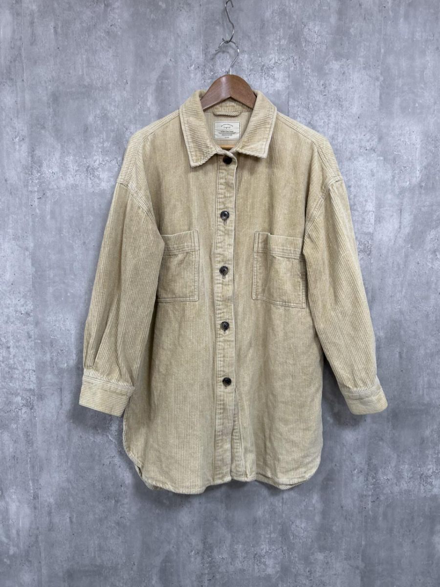 Ungrid アングリッド コーデュロイビックシャツ シャツ sizeF/ベージュ ◇■ レディース拍卖