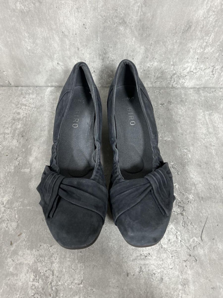GIRO ジーロ スエード パンプス size24EE/紺 ◆■ レディース拍卖