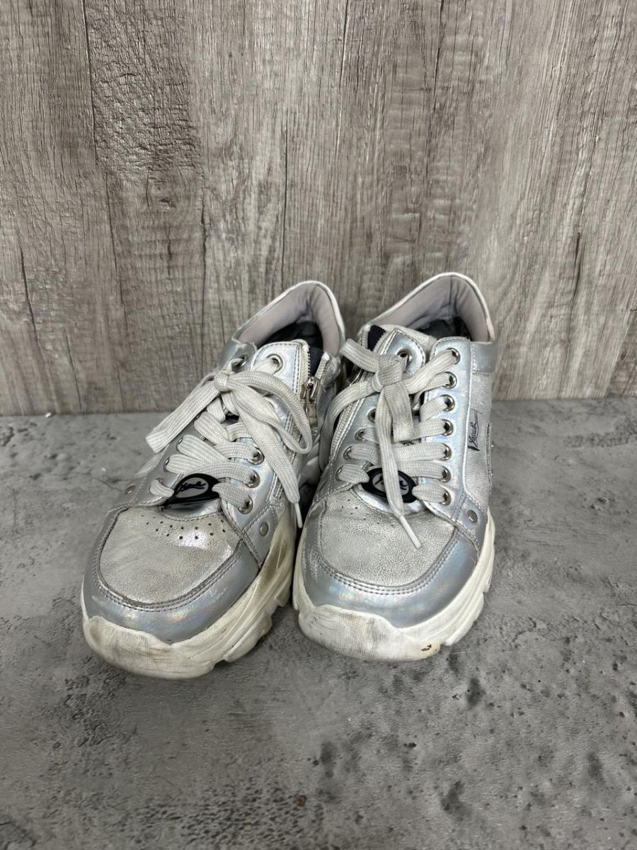YOSUKE 厚底スニーカー ヨースケ ローカット スニーカー sizeL/シルバー ■■ レディース拍卖