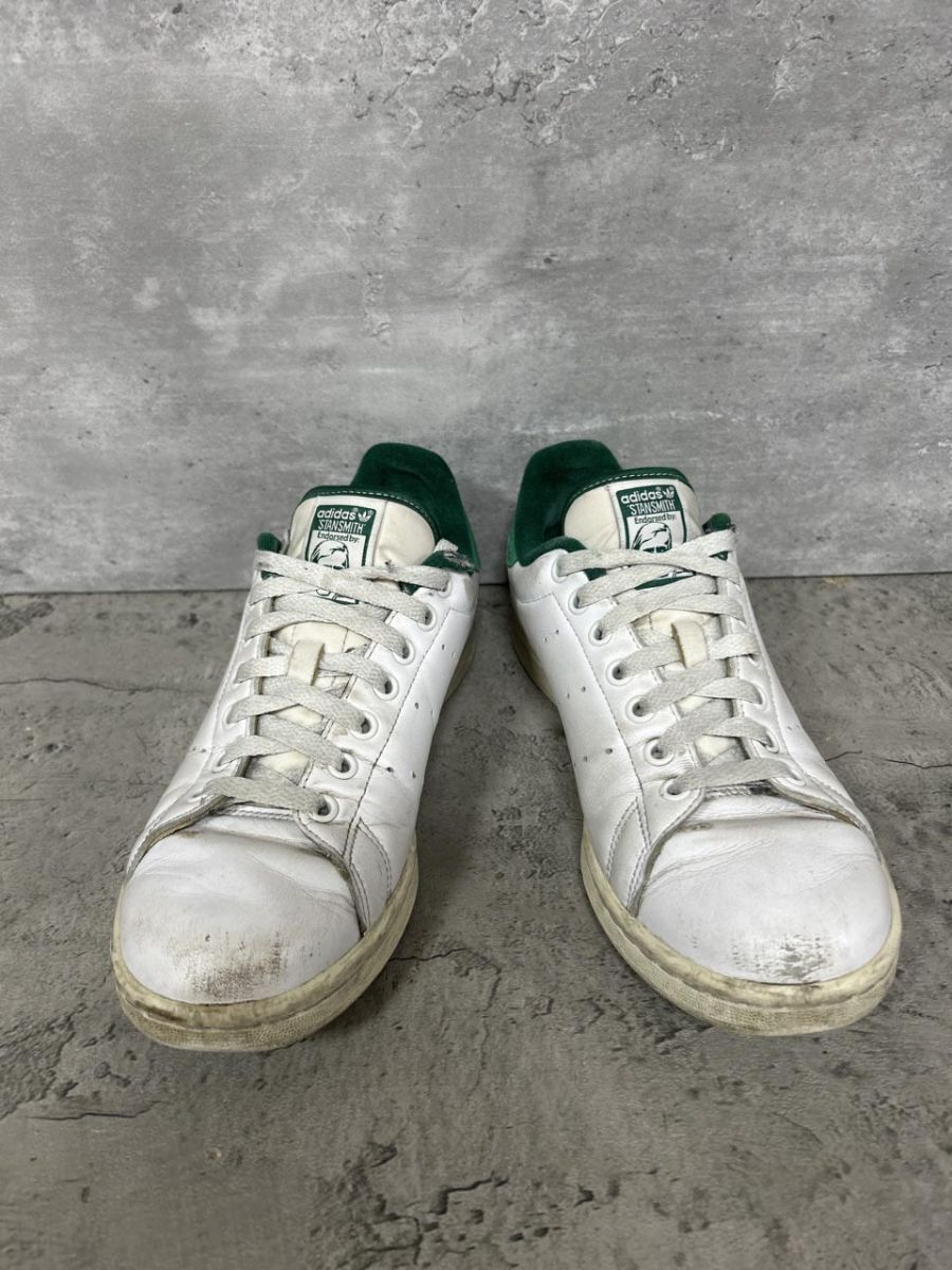 adidas アディダス スタンスミス グリーン ローカット スニーカー size25cm/白 ■■ レディース拍卖