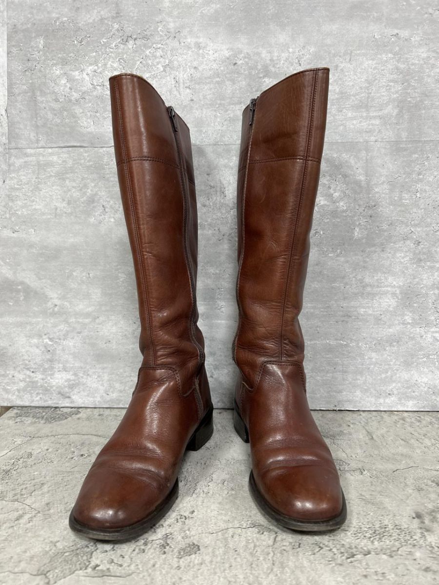 bell florrie レザー日本製 ロング ブーツ size22cm/茶 ◆■ レディース拍卖